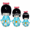 Artesanato em Madeira Folclórica Handmade Japan Kokeshi Doll